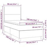  Krevet s oprugama i madracem tamnosmeđi 90 x 190 cm od tkanine | shoptok.hr