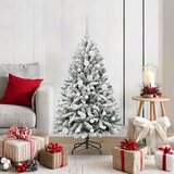 vidaXL Umestno božično drevo Zelena in Bela 120 cm PVC in kovina | Shoptok.si