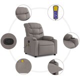  Masažni naslonjač od tkanine smeđesivi | shoptok.hr