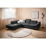 Hom`in KOTNA SEDEŽNA GARNITURA, tkanina temno siva | Shoptok.si