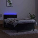  Box spring s madracem LED crni 90x190 cm baršun | shoptok.hr