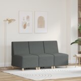 vidaXL Kavčni stol svetlo siva 55 cm blago 3 pcs Temno siva | Shoptok.si