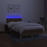  Box spring s madracem LED tamnosmeđi 120x200 cm tkanina | shoptok.hr