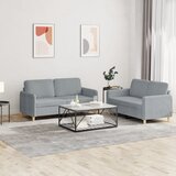  2-dijelni set sofa s jastucima svjetlosivi od tkanine | shoptok.hr