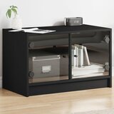 vidaXL TV ormarić sa staklenim vratima crni 68x37x42 cm Cijene