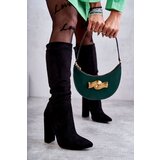 Kesi Classic Suede Heel Boots Schwarz Tressa Cene