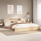 vidaXL Knjižna postelja brez vzmetnice 200x200 cm trdna borovina | Shoptok.si