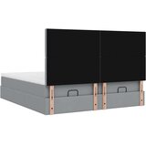 vidaXL Otomanski posteljni okvir z vzmetnicami siv 180x200 cm blago | Shoptok.si