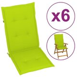  Blazine za vrtne stole 6 kosov svetlo zelene 120x50x3 cm | Shoptok.si