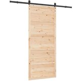 vidaXL Drsna vrata Rjava 100 x 208 cm Trdna borovina | Shoptok.si