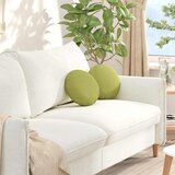 vidaXL Sedežne blazine 2 pcs Svetlo zelena Ø30 x 13 cm blago | Shoptok.si