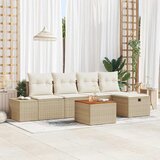  Sjedeća garnitura za vrt 6 kom. Poli ratan | shoptok.hr