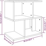  Noćni ormarić boja smeđeg hrasta 50 x 30 x 51,5 cm drveni | shoptok.hr
