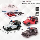Magic Toys Jeep Wrangler kovinski model policijskega avtomobila na poteg nazaj v več različicah 1/32 | Shoptok.si