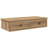 vidaXL Stenska polica s predali artisan hrast 80x34x17 cm inž. les | Shoptok.si