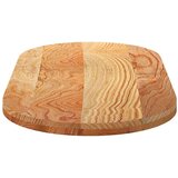 vidaXL Mizna plošča svetlo rjava 120x60x4 cm trdna hrastovina ovalna | Shoptok.si