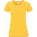 Fruit Of The Loom Iconic Yellow Women's T-shirt in combed cotton