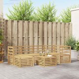  Set vanjskih sofa 7 pcs Bijela Poliester | shoptok.hr