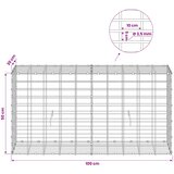  Gabion s žicom debljine 3,5 mm i mrežom 5x10 cm 100x30x50 cm | shoptok.hr