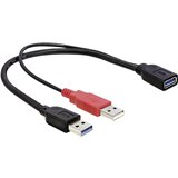 Delock USB kabel USB 3.2 gen. 1 (USB 3.0) USB-A vtič\, USB-A vtičnica 0.30 m črna pozlačeni konektorji\, UL-certificirano 83176, (20421491) | Shoptok.si