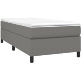  Okvir za krevet s oprugom tamnosivi 100x200 cm od tkanine | shoptok.hr