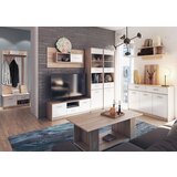 Kondela vitrina 2D1W1S/80, bela/hrast sonoma, teyo | Shoptok.si