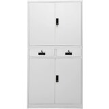 Furnova Pisarniška omara svetlo siva 90x40x180 cm jeklo, (21919669) | Shoptok.si