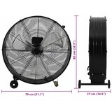  Industrijski ventilator s bubnjem 77 cm 187,7 W crni | shoptok.hr