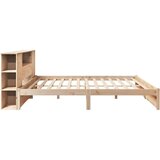 vidaXL Krevet s regalom za knjige bez madraca 200 x 200 cm od borovine | shoptok.hr