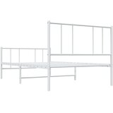 Metalni okvir kreveta uzglavlje i podnožje bijeli 90x190 cm | shoptok.hr