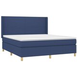  Box spring postelja z vzmetnico LED modra 180x200 cm blago, (20999293) | Shoptok.si
