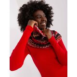 Fashion Hunters Red women's scarf with patterns Cene