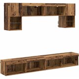  TV zidne jedinice s LED-om 6 kom. Staro drvo Konstruirano drvo | shoptok.hr