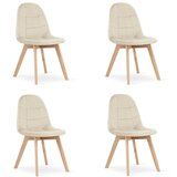 Bora stolica - bež baršun / prirodne noge x 4 | shoptok.hr