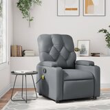 vidaXL Masažni naslonjač od umjetne kože sivi | shoptok.hr