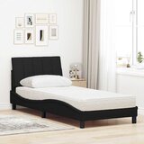  Krevet s madracem Hanko crni 90x200 cm od tkanine | shoptok.hr