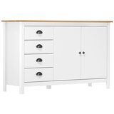  Komoda Hill bijela 130 x 40 x 80 cm od masivne borovine | Eponuda.com