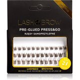 Lash Brow Press&Go Self-Adhesive Eyelashes samolepilne šopaste trepalnice Everyday Brownie 1 kos Cene