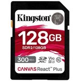 Kingston 128GB, SDXC, Canvas React Plus, Professional, Class 10 UHS-II U3 V90, Up to 300MB/s read and 260MB/s write, for Full HD/2K/4K/8K | ePonuda.com
