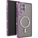AVIZAR Diamantno ohišje za Samsung Galaxy S24 Ultra MagSafe Contour Strass, Vijolična, (5000016216) | Shoptok.si