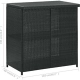 Poli 3-dijelni barski set od poliratana crni | shoptok.hr