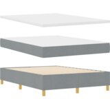  Box Spring Postelja z Vzmetnico Svetlo Siva 140x190 cm Tkanina, (22051058) | Shoptok.si
