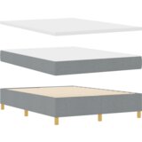  Okvir za krevet s madracem svijetlosiv 140x190 cm tkanina | shoptok.hr