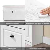 SoBuy vitrina za čevlje zložljiva vrata bel učinek staranega lesa 103x23x82cm, (5000009228) | Shoptok.si