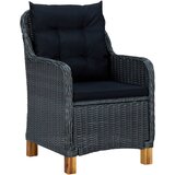 Maison Chic Vrtni stoli - Stol za vrt z blazinami 2 kosa poli ratan temno sive barve JS2141, (21876740) Cene