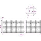  Gabion s žicom debljine 5 mm i mrežom 10x10 cm 1000x10x100 cm | shoptok.hr