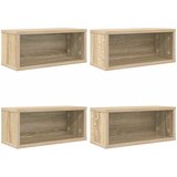  Stalak za CD-ove 4 kom. Hrast sonoma 40 x 17 x 17 cm | shoptok.hr