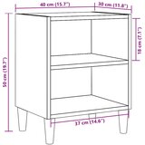  Noćni ormarići 2 kom Staro drvo 40x30x50 cm Konstruirano drvo | shoptok.hr