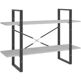 Maison Chic Knjižna omara - Knjižni regal 2-nadstropna betonsko siva 100x30x70cm iverna pl., (21724819) Cene