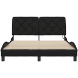  Okvir kreveta s LED-om bez madraca crni 140 x 190 cm od tkanine | shoptok.hr
